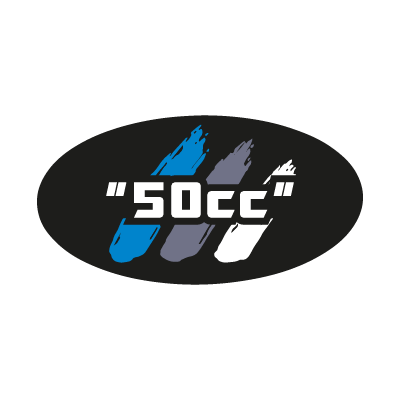 sivukopan tarra monkey "50cc" sininen