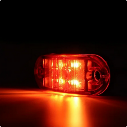 Kaareva Led-Äärivalo 10KPL, Keltainen/Valkoinen/Punainen 12V