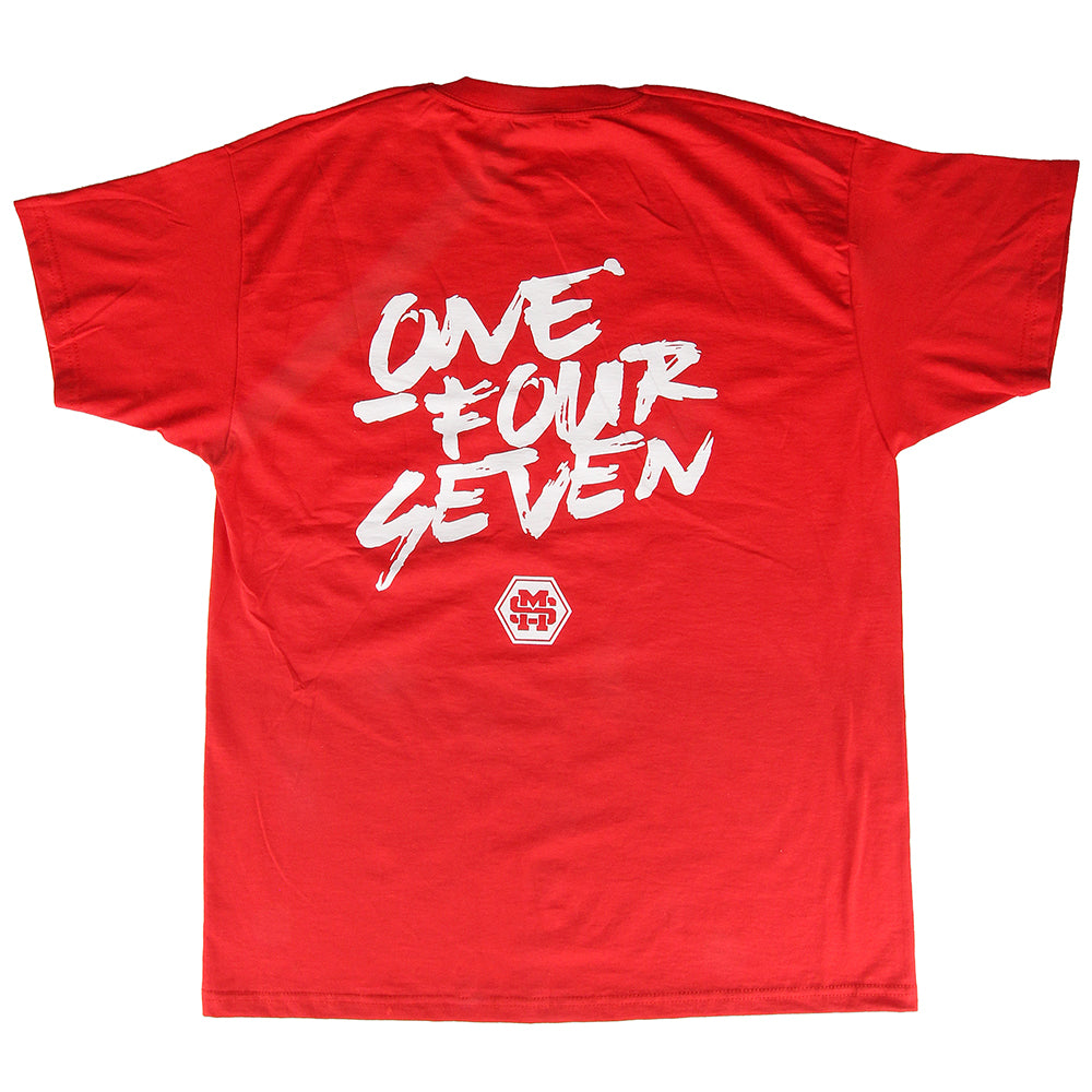 T-paita, ONE FOUR SEVEN, punainen