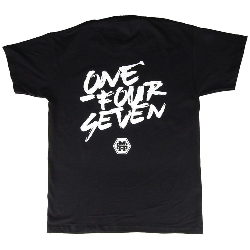 T-paita, ONE FOUR SEVEN, musta
