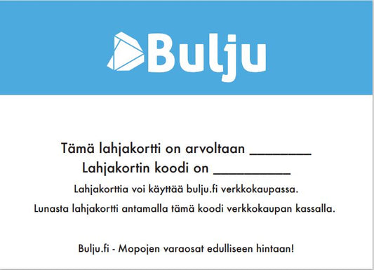 Lahjakortti, BULJU.FI